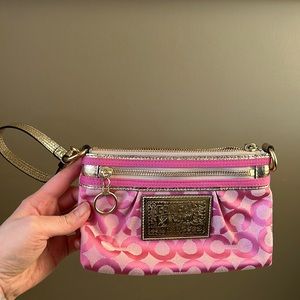Pink Coach Wristlet/Clutch/Purse